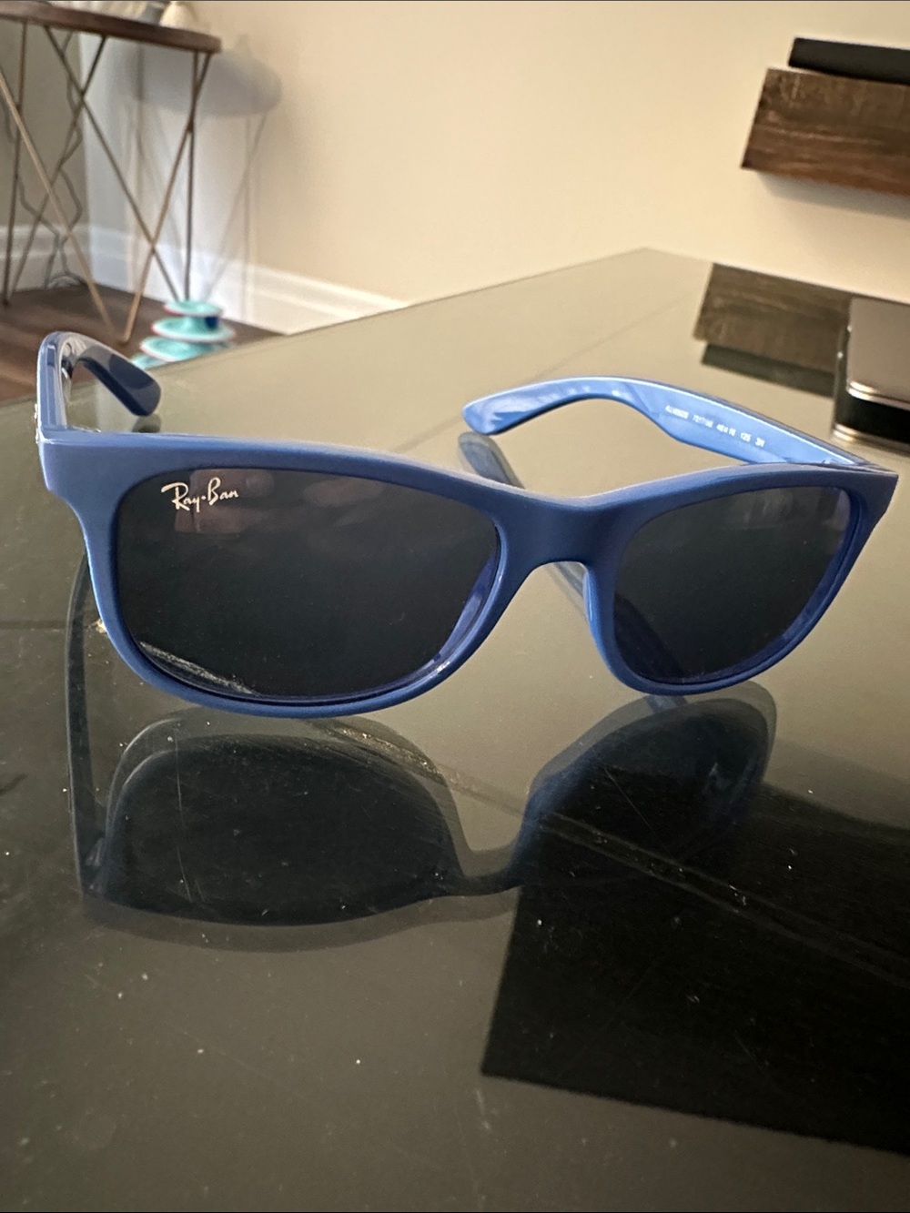Ray-Ban Navy Blue Frame Sunglasses with Dark Lenses
